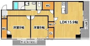 ヴェルドミール・ユモト【5階】の間取り