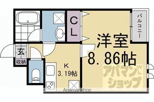 BLEGGEROFUSHIMI【302号室】の間取り