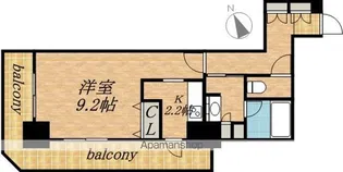 PRIME URBAN札幌 RIVER FRONT【6階】の間取り