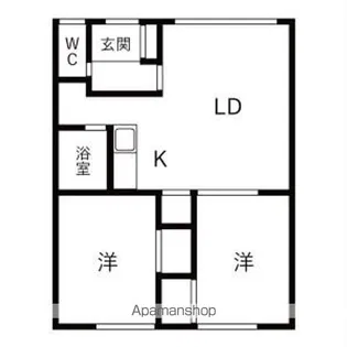 コーポこしかわ【1号室】の間取り