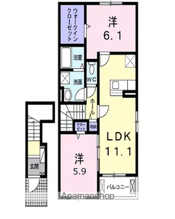 アネックスオジオ【2階】の間取り