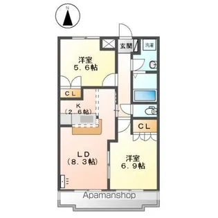 コンフォート【2階】の間取り