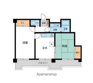 日宝コート金沢文庫【401号室】の間取り