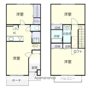 3LDKの間取り画像