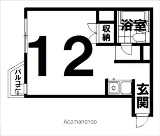 1Rの間取り画像