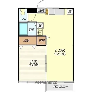 レジデンスサロード【206号室】の間取り