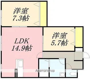 リアライズ函館港町【501号室】の間取り