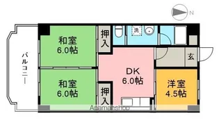 コーポ田中2号館【3階】の間取り