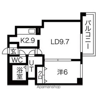 サンクリエN1【202号室】の間取り