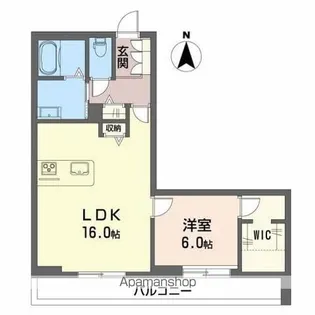 シャーメゾン小坂【1階】の間取り