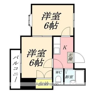 岡山県岡山市北区青江3丁目【アパート】の間取り