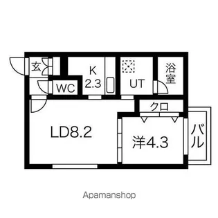 BLANC CASSE N11【1階】の間取り