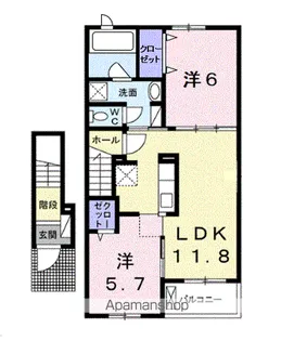 キャンディハウスE【2階】の間取り