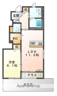 ウィングⅡ【101号室】の間取り