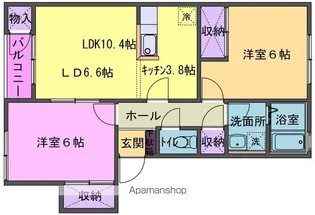 グランデ本館3番館【2階】の間取り