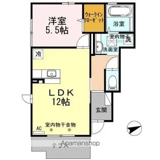 フローレスト【1階】の間取り