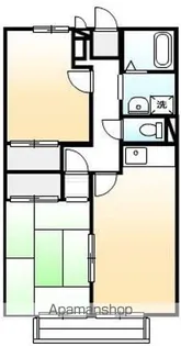 グランドール草戸Ⅱ【103号室号室】の間取り