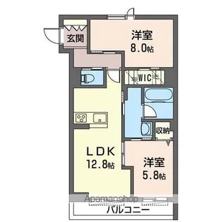 モンリー【107号室】の間取り