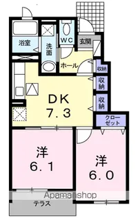 ブルーマーリン C【1階】の間取り