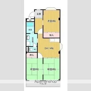 ベルシェ幸【3階】の間取り