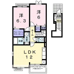 フェリシダード【2階】の間取り