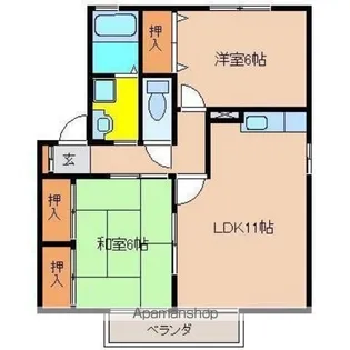 サニー神宮の森【1階】の間取り