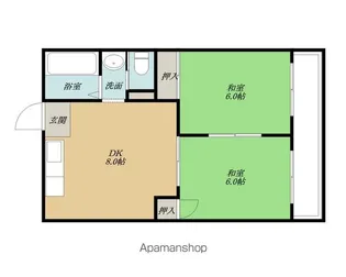 シティハイムなかじま【2階】の間取り