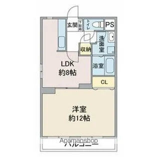 ロッキー猪子石【1階】の間取り