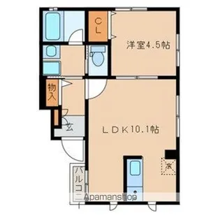 ヴィラージュ加美平【102号室号室】の間取り