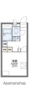 レオパレスリバーパーク【1階】の間取り