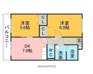グランシャリオ【102号室】の間取り