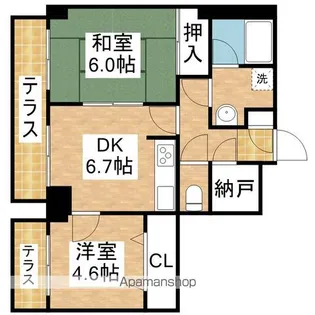 ガーデンハウス御器所【1階】の間取り
