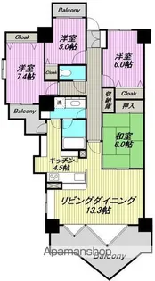 メイツ高森台【3階】の間取り