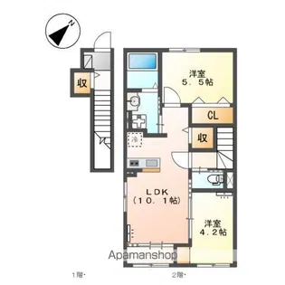 アルモ【2階】の間取り