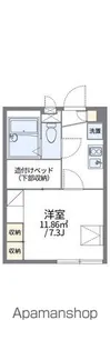 レオパレス末広ガーデン【1階】の間取り