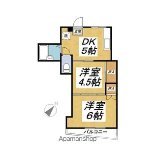 コーポ田中【302号室】の間取り
