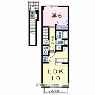 デュエル ミサキⅢ B【2階】の間取り