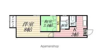 フロンティア山武2【201号室】の間取り