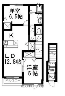 愛媛県新居浜市田の上2丁目【アパート】の間取り