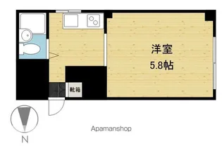 シティハウス銀天【302号室】の間取り