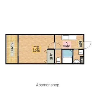 1Kの間取り画像