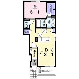 ボヌール・L【1階】の間取り
