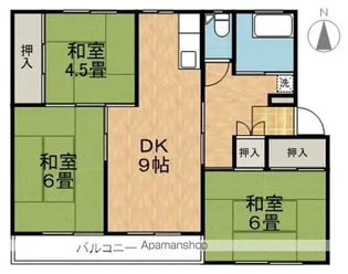 ヒルトップ長野 4号棟【3階】の間取り