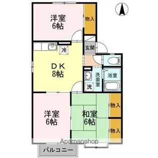 ドミトリー・サヴァーブⅡ B棟【2階】の間取り