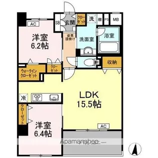 アイ ハウス【402号室】の間取り