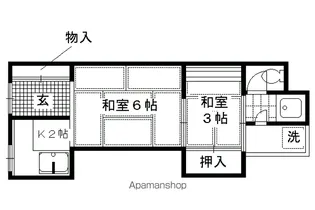 泉川町アパート【105号室】の間取り