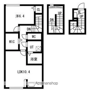 プチ ボヌール【3階】の間取り