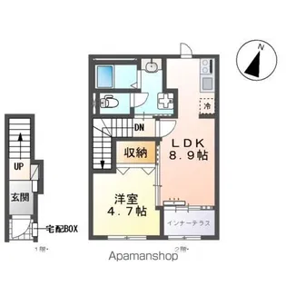 飛龍 高坂【2階】の間取り