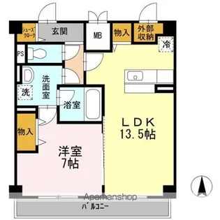 田町ガーデンハイツ【7階】の間取り