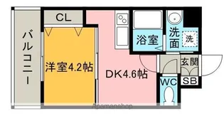 ジェイド博多【11階】の間取り